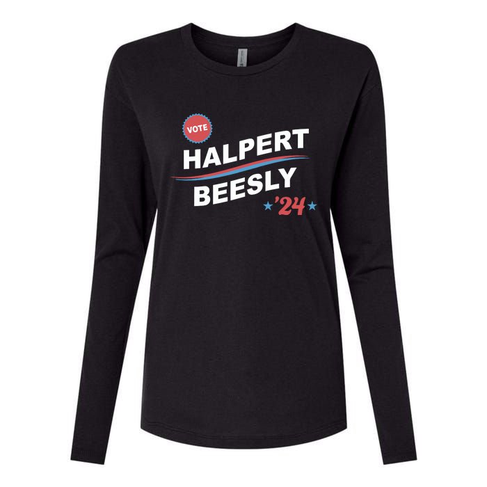 Nbcstore The Office Vote Halpert Beesly 24 Womens Cotton Relaxed Long Sleeve T-Shirt