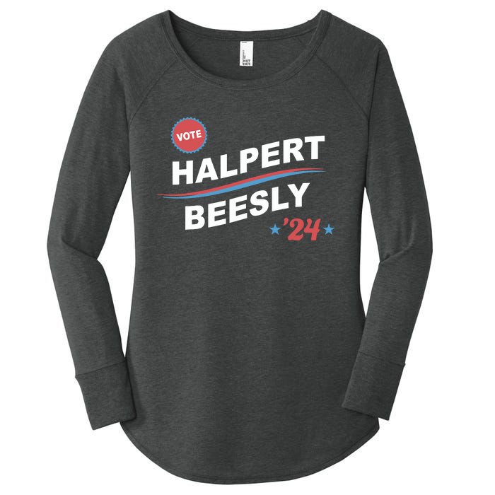 Nbcstore The Office Vote Halpert Beesly 24 Women's Perfect Tri Tunic Long Sleeve Shirt