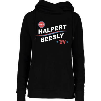 Nbcstore The Office Vote Halpert Beesly 24 Womens Funnel Neck Pullover Hood