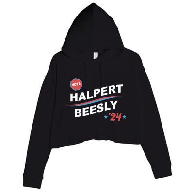 Nbcstore The Office Vote Halpert Beesly 24 Crop Fleece Hoodie