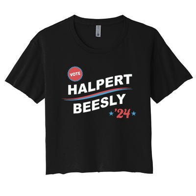 Nbcstore The Office Vote Halpert Beesly 24 Women's Crop Top Tee