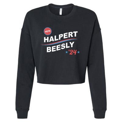 Nbcstore The Office Vote Halpert Beesly 24 Cropped Pullover Crew