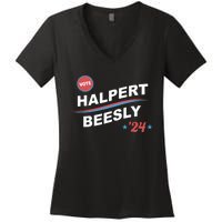 Nbcstore The Office Vote Halpert Beesly 24 Women's V-Neck T-Shirt