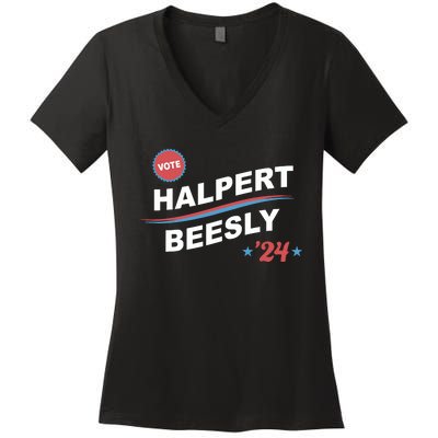 Nbcstore The Office Vote Halpert Beesly 24 Women's V-Neck T-Shirt