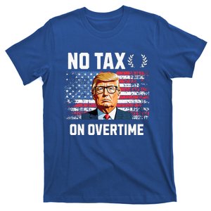 No Tax On Overtime Trump 2024 American Flag T-Shirt