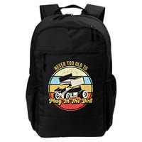 Never Too Old To Play In The Dirt Funny Sprint Car Racing Cute Gift Backpack