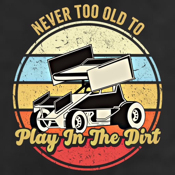 Never Too Old To Play In The Dirt Funny Sprint Car Racing Cute Gift 25L Jumbo Tote