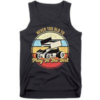 Never Too Old To Play In The Dirt Funny Sprint Car Racing Cute Gift Tank Top