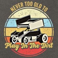 Never Too Old To Play In The Dirt Funny Sprint Car Racing Cute Gift Cotton Canvas Backpack