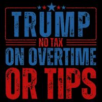 No Tax On Overtime Or Tips 16oz Travel Tumbler