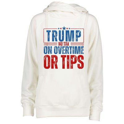 No Tax On Overtime Or Tips Womens Funnel Neck Pullover Hood