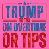 No Tax On Overtime Or Tips Stripe Pom Pom Beanie