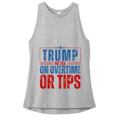 No Tax On Overtime Or Tips Ladies PosiCharge Tri-Blend Wicking Tank