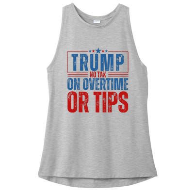 No Tax On Overtime Or Tips Ladies PosiCharge Tri-Blend Wicking Tank