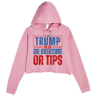 No Tax On Overtime Or Tips Crop Fleece Hoodie