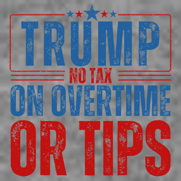No Tax On Overtime Or Tips 7-Panel Snapback Hat