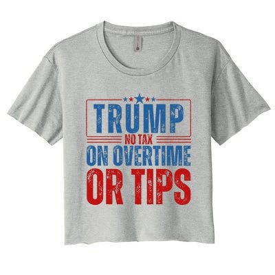 No Tax On Overtime Or Tips Women's Crop Top Tee