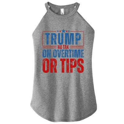 No Tax On Overtime Or Tips Women's Perfect Tri Rocker Tank