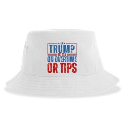 No Tax On Overtime Or Tips Sustainable Bucket Hat