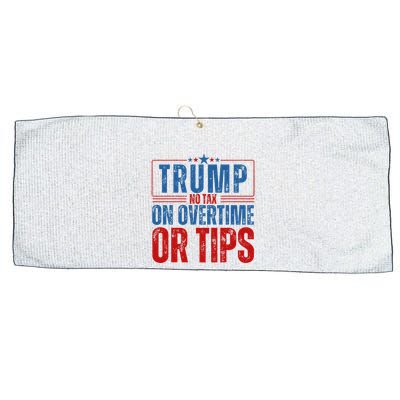 No Tax On Overtime Or Tips Large Microfiber Waffle Golf Towel