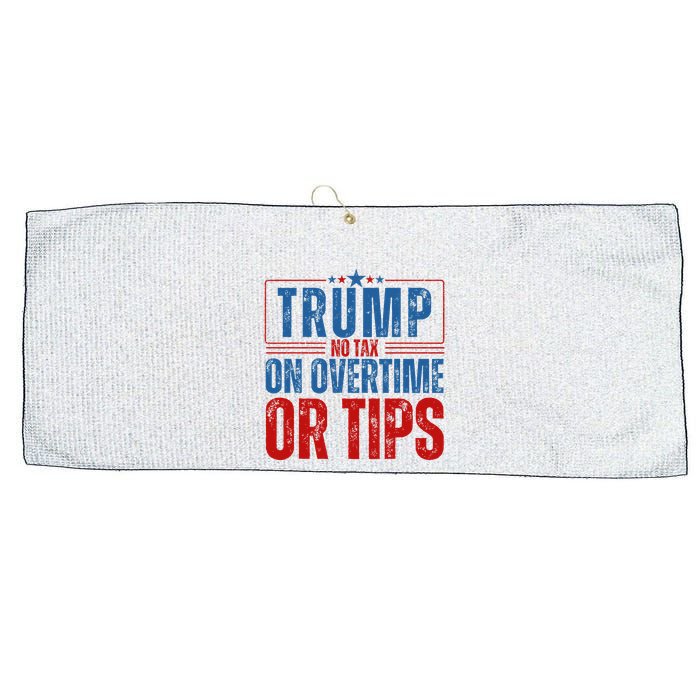 No Tax On Overtime Or Tips Large Microfiber Waffle Golf Towel