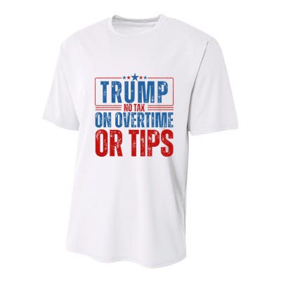 No Tax On Overtime Or Tips Youth Performance Sprint T-Shirt