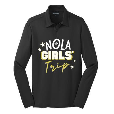 Nola Trip/new Orleans Vacation Gift Silk Touch Performance Long Sleeve Polo