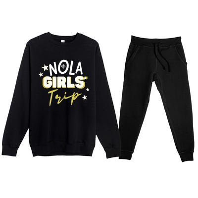 Nola Trip/new Orleans Vacation Gift Premium Crewneck Sweatsuit Set