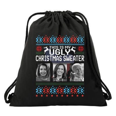 Now Thats One Ugly Christmas Sweater Joe Biden Harris Jill Drawstring Bag