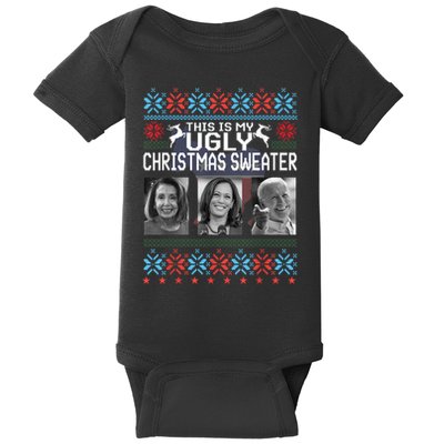 Now Thats One Ugly Christmas Sweater Joe Biden Harris Jill Baby Bodysuit