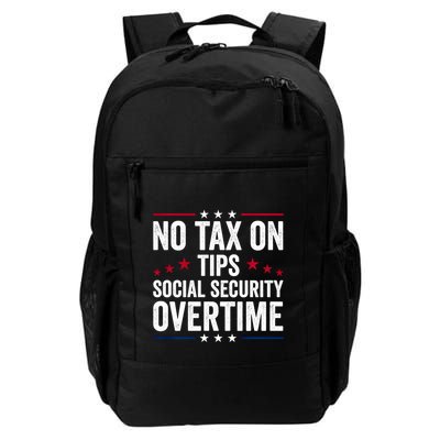 No Tax On Tips Social Security Overtime Trump 2024 Backpack