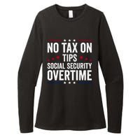 No Tax On Tips Social Security Overtime Trump 2024 Womens CVC Long Sleeve Shirt