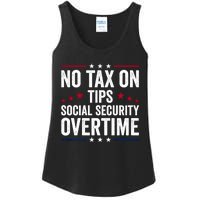 No Tax On Tips Social Security Overtime Trump 2024 Ladies Essential Tank