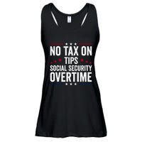 No Tax On Tips Social Security Overtime Trump 2024 Ladies Essential Flowy Tank