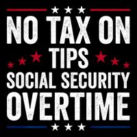 No Tax On Tips Social Security Overtime Trump 2024 16 in Basic Backpack