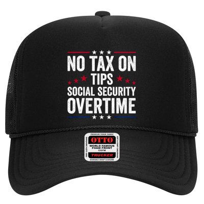 No Tax On Tips Social Security Overtime Trump 2024 Trucker Hat