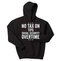 No Tax On Tips Social Security Overtime Trump 2024 Kids Hoodie