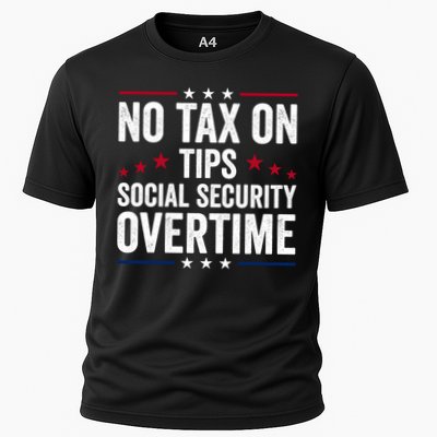 No Tax On Tips Social Security Overtime Trump 2024 Performance Shirt