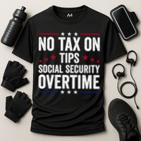 No Tax On Tips Social Security Overtime Trump 2024 Cooling Performance Crew T-Shirt