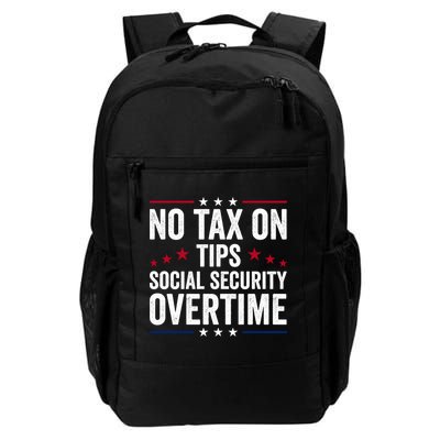 No Tax On Tips Social Security Overtime Trump 2024 Backpack