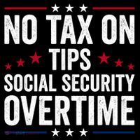 No Tax On Tips Social Security Overtime Trump 2024 Baby Bodysuit