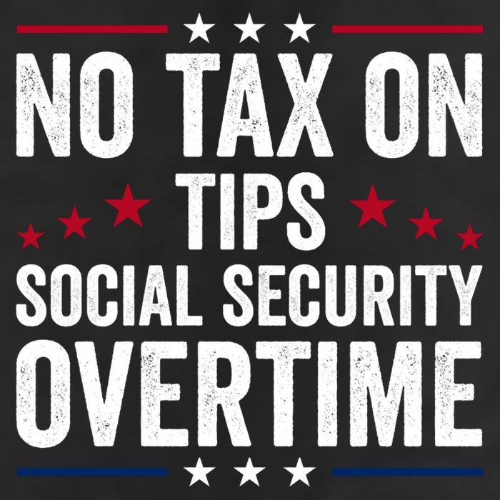 No Tax On Tips Social Security Overtime Trump 2024 Trucker Hat