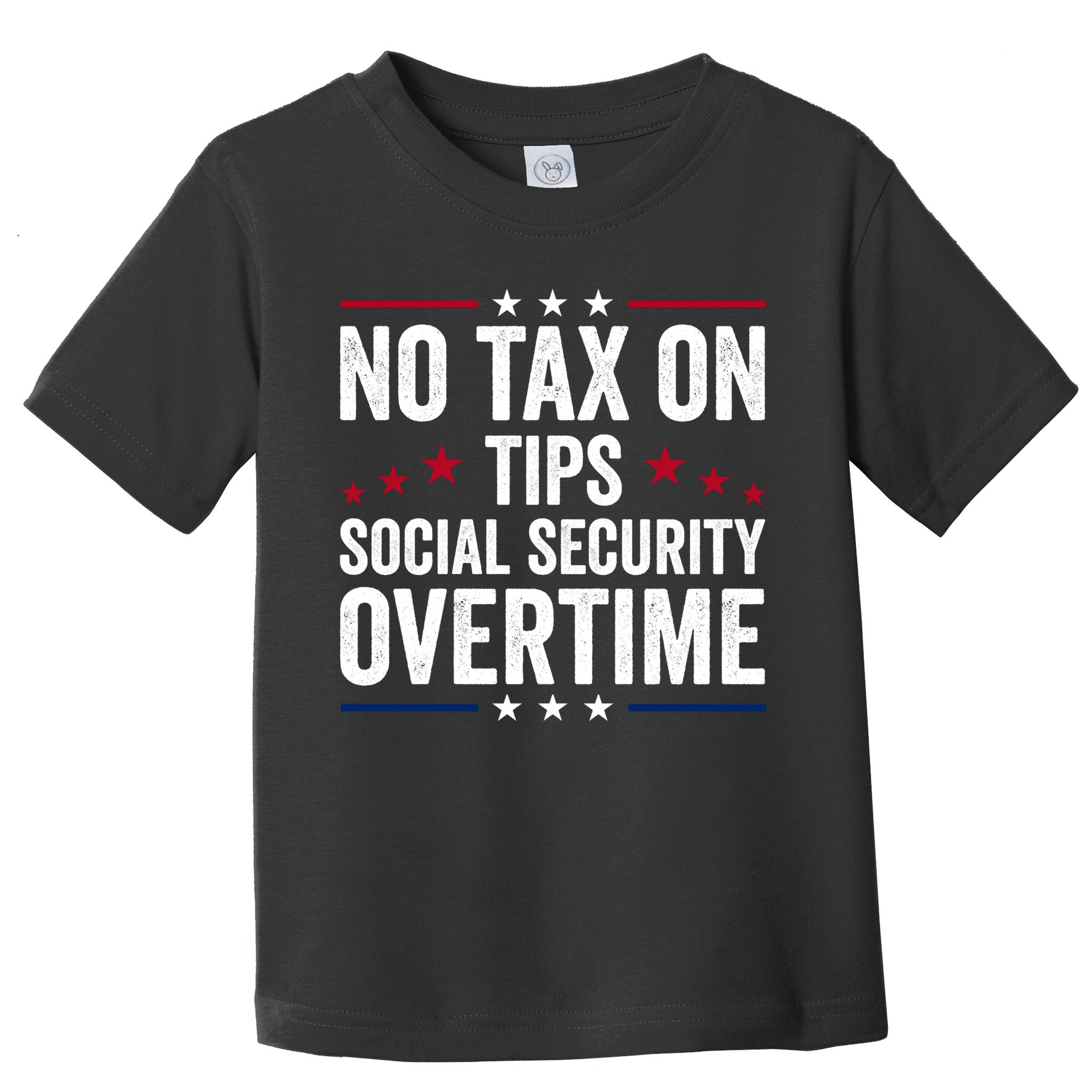 No Tax On Tips Social Security Overtime Trump 2024 Toddler T-Shirt