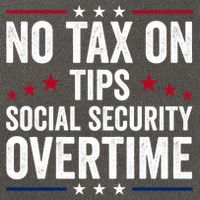 No Tax On Tips Social Security Overtime Trump 2024 Cotton Canvas Backpack