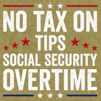 No Tax On Tips Social Security Overtime Trump 2024 Garment-Dyed Women's Muscle Tee