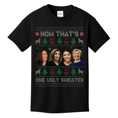 Now That's One Ugly Sweater Harris Pelosi AOC Hillary Xmas Kids T-Shirt