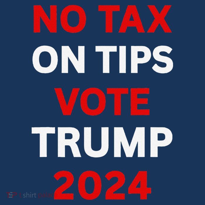 No Tax On Tips Vote Trump 2024 Take America Back Protrump Women's V-Neck T-Shirt