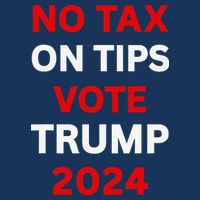 No Tax On Tips Vote Trump 2024 Take America Back Protrump Zip Tote Bag
