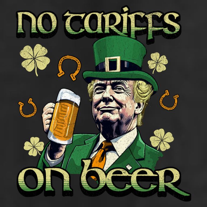 No Tariffs On Beer Funny St Patricks Day Trump Cool Comfort Performance Bucket Hat