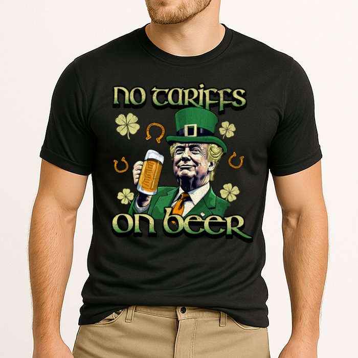 No Tariffs On Beer Funny St Patricks Day Trump Cooling Performance Crew T-Shirt